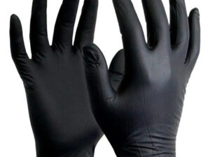 Guantes de nitrilo negro 100u
